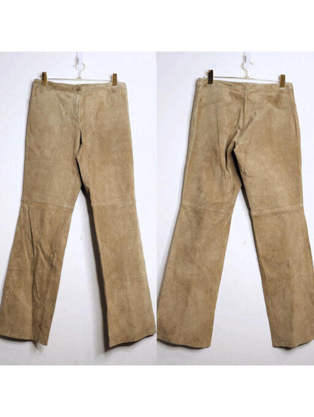 VTG Tan Suede Boot Cut High Waist Pants - 10